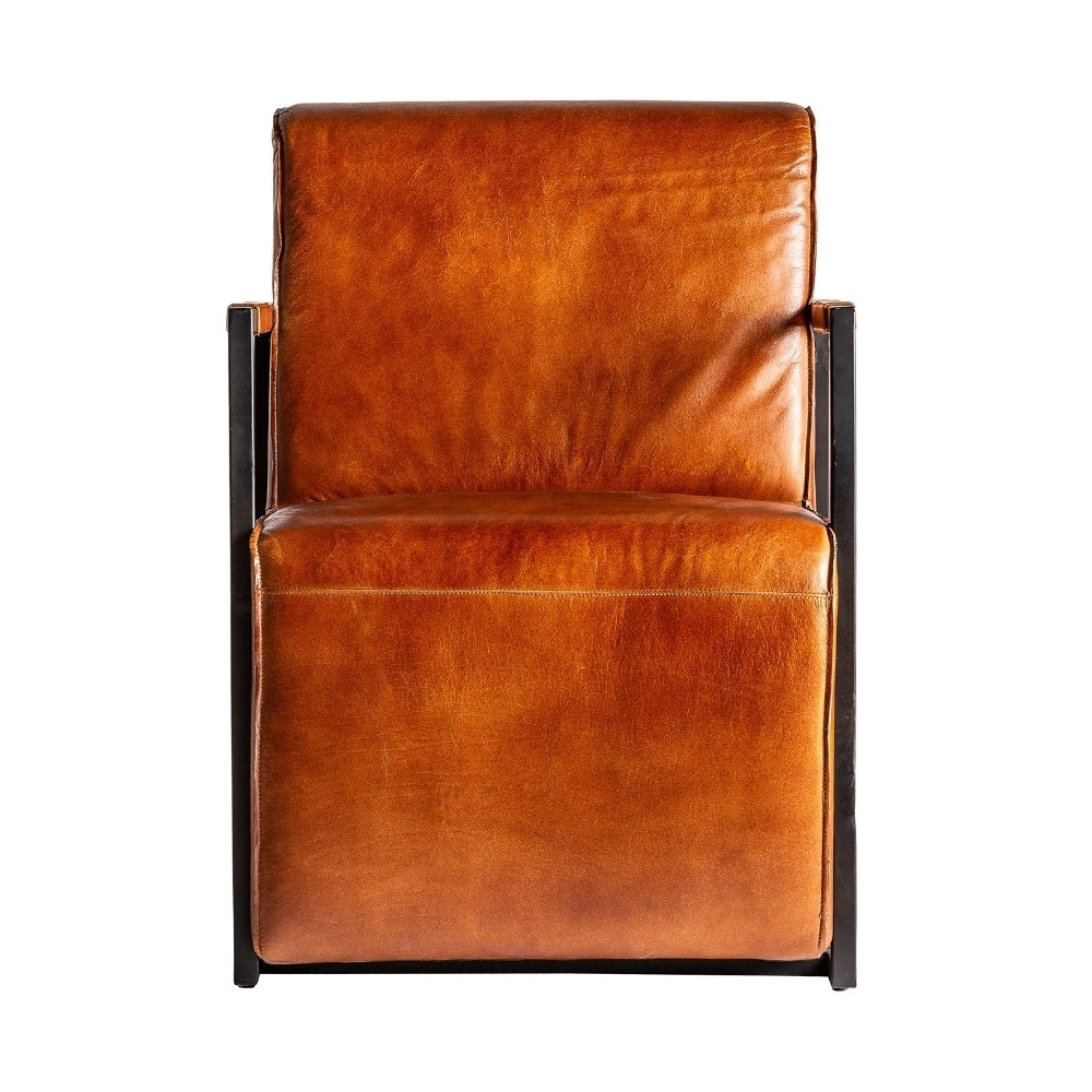 Poltrona vintage ferro e pelle