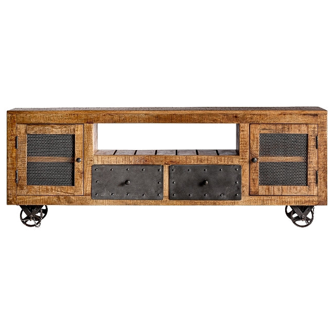 Mobile tv in legno e ferro