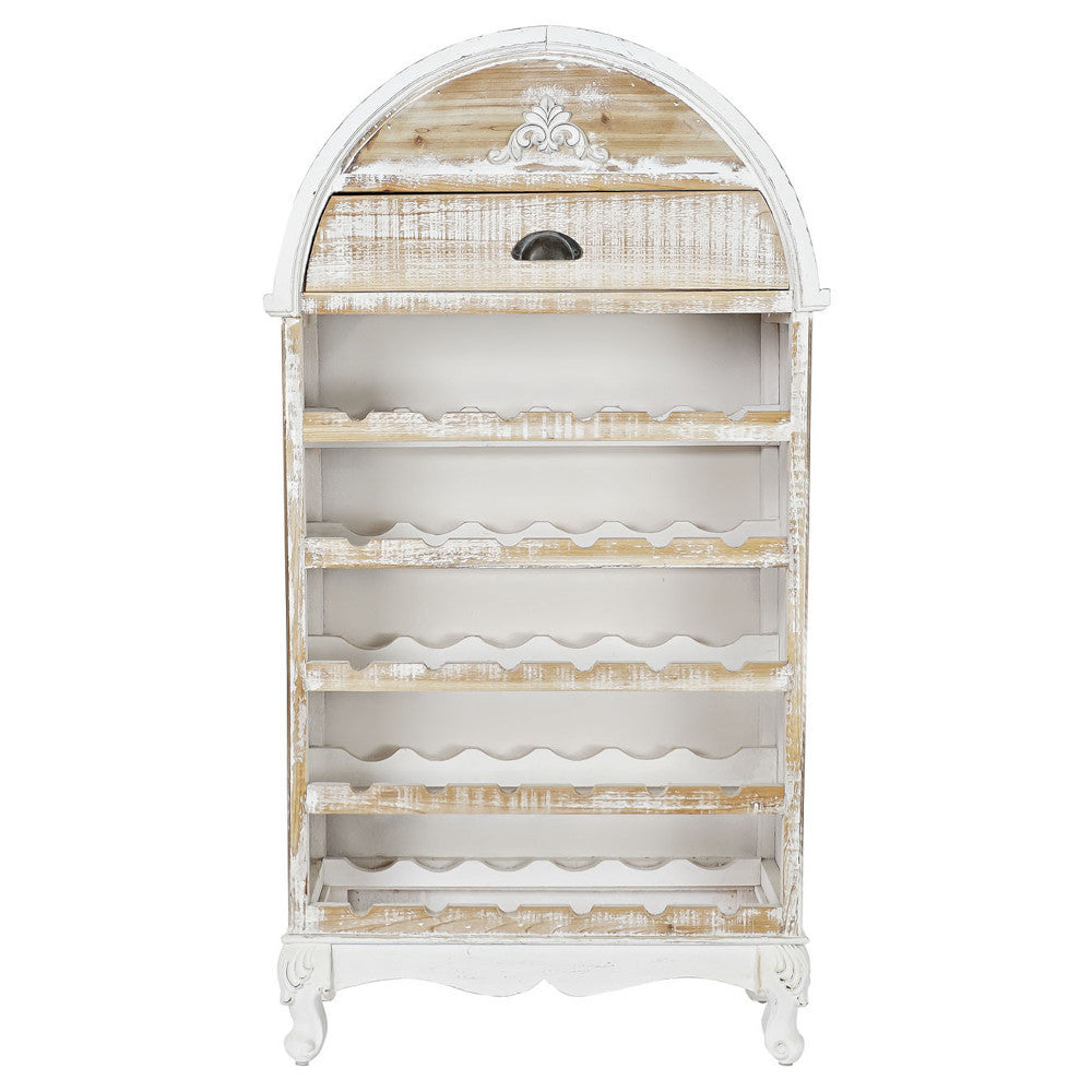 Portabottiglie provenzale bianco shabby