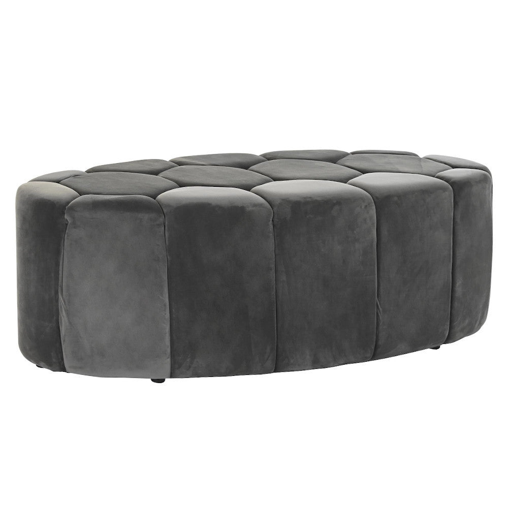 Pouff panca vintage chic grigia