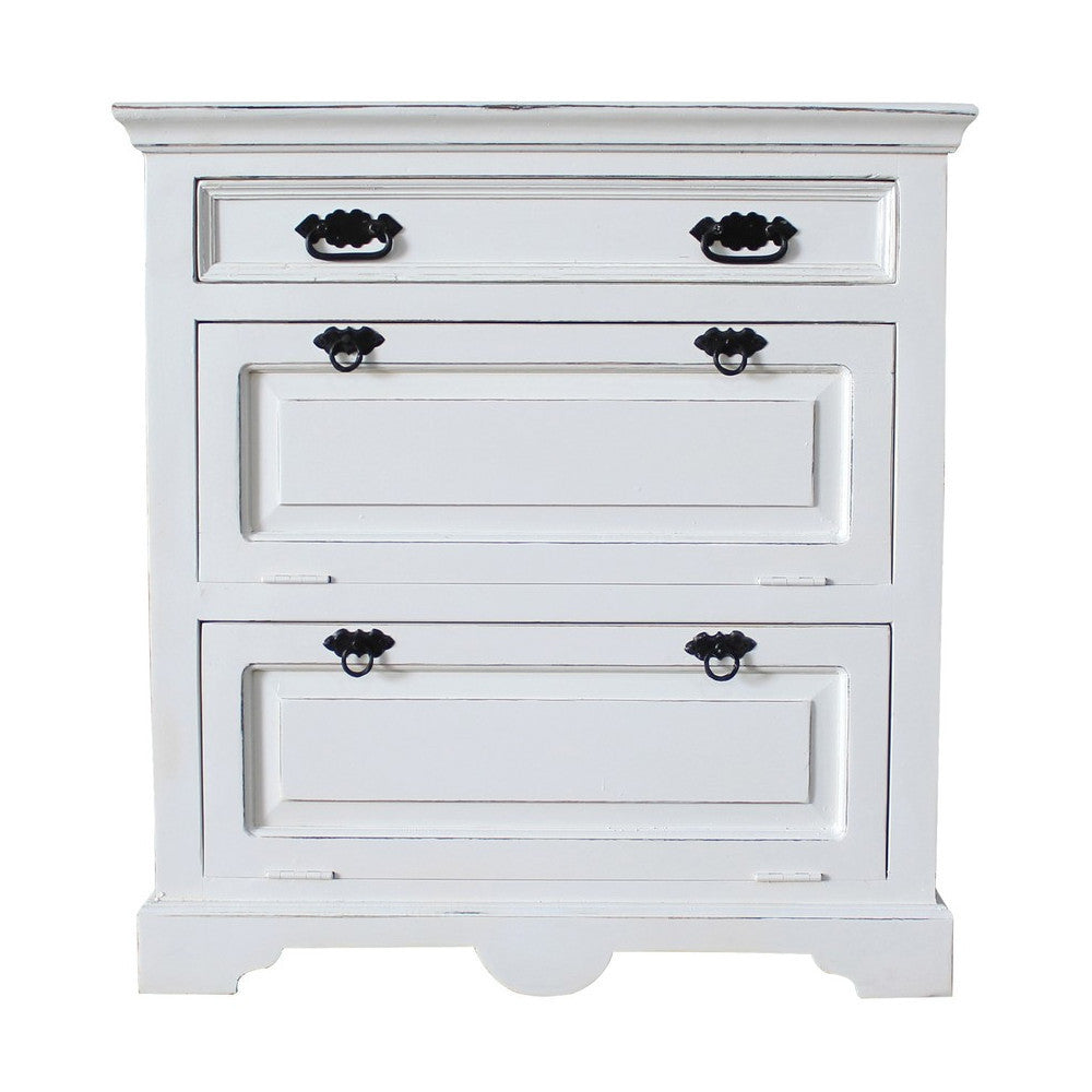 Scarpiera bianca shabby chic