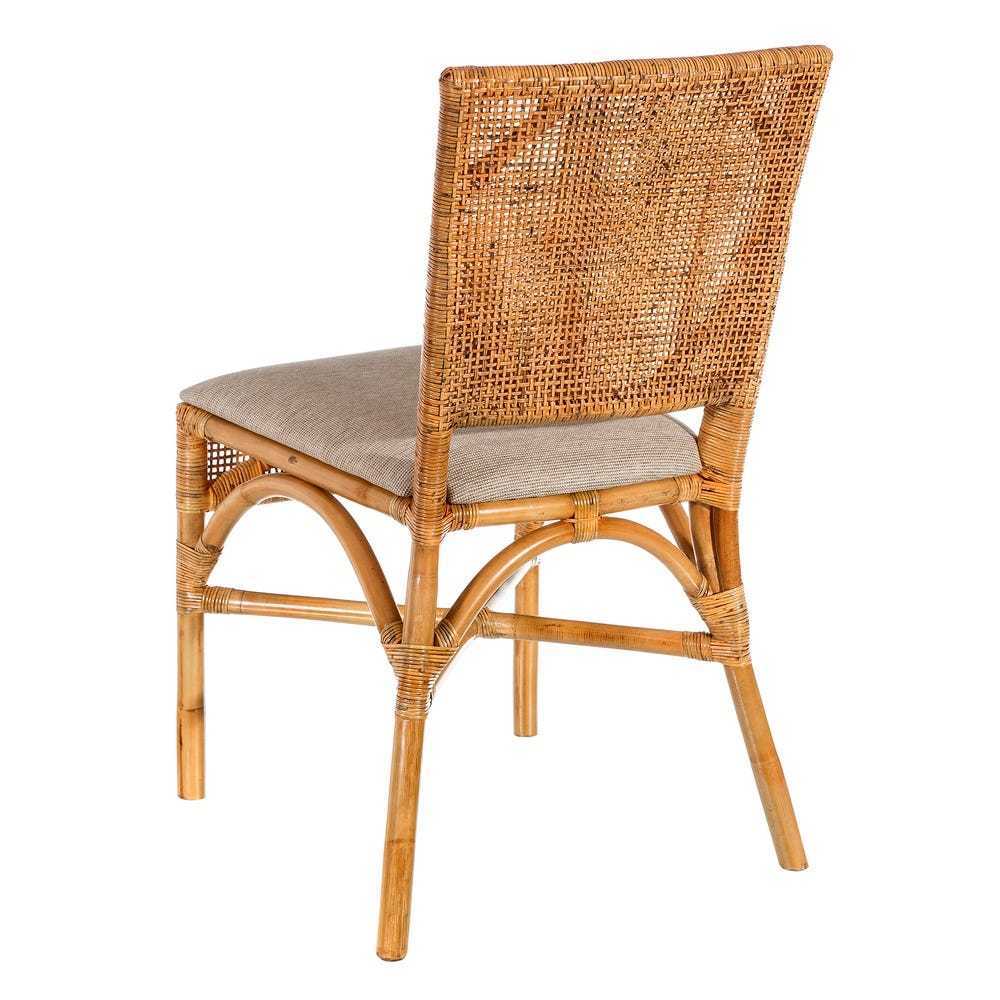 Sedia boho chic rattan naturale
