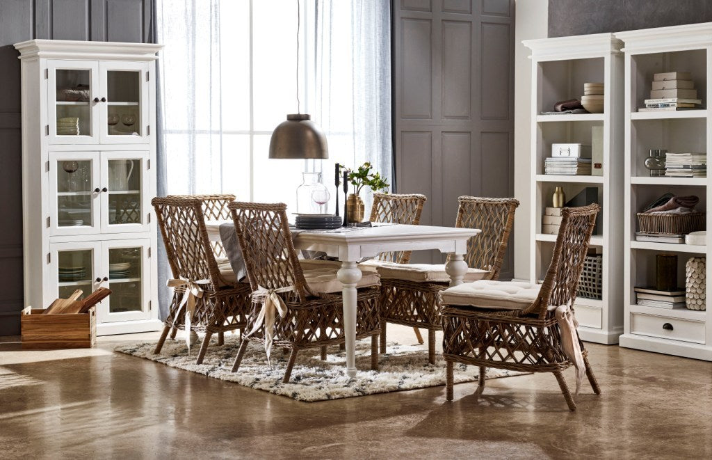 Sedia in rattan con cuscino