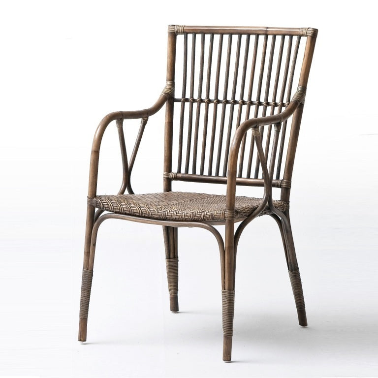 Sedia etnica in rattan naturale