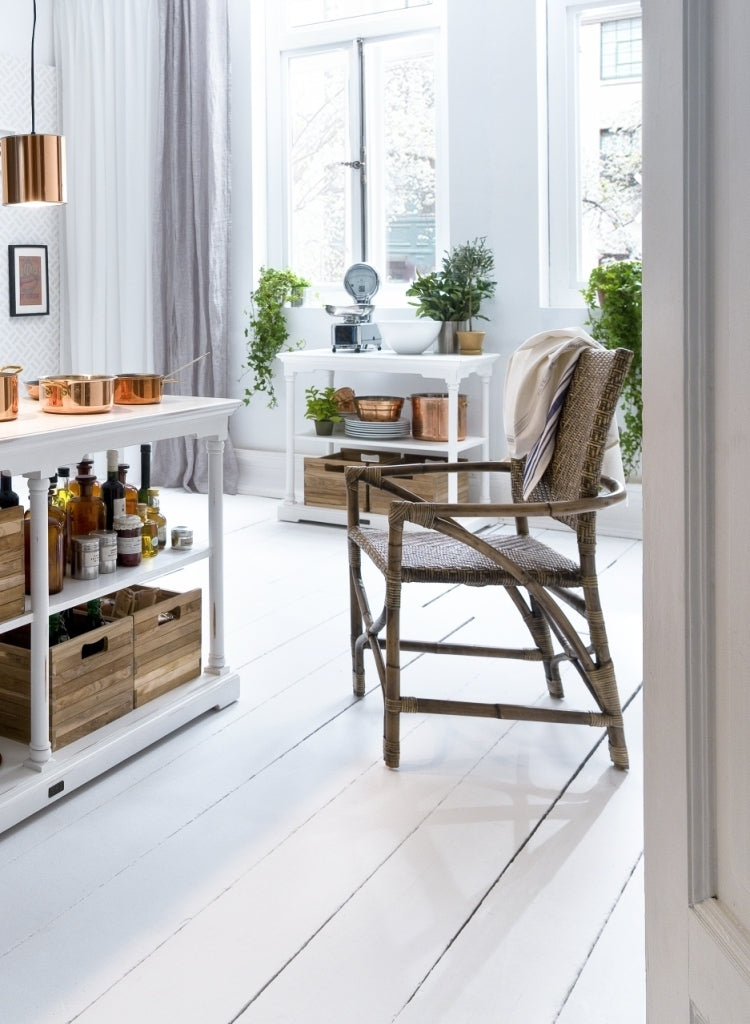 Sedia etnica rattan intrecciato