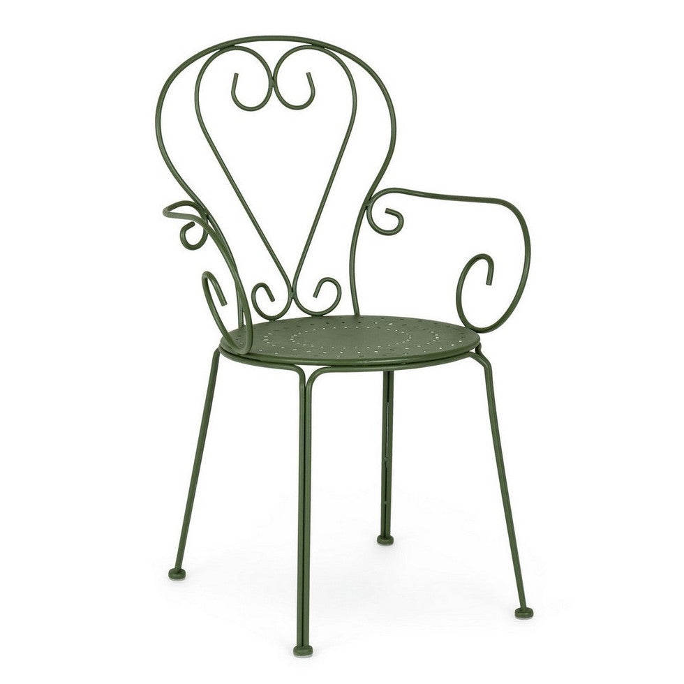 Sedia giardino acciaio verde