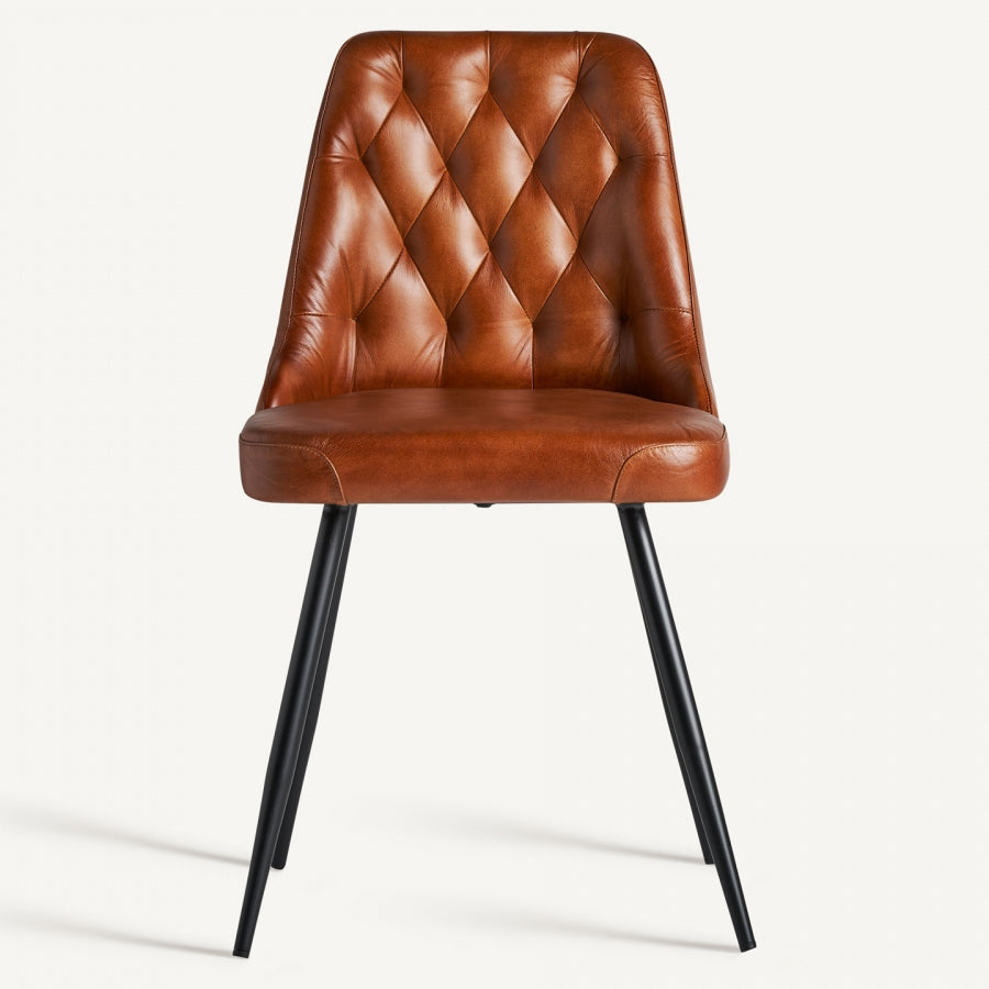 Sedia vintage in pelle