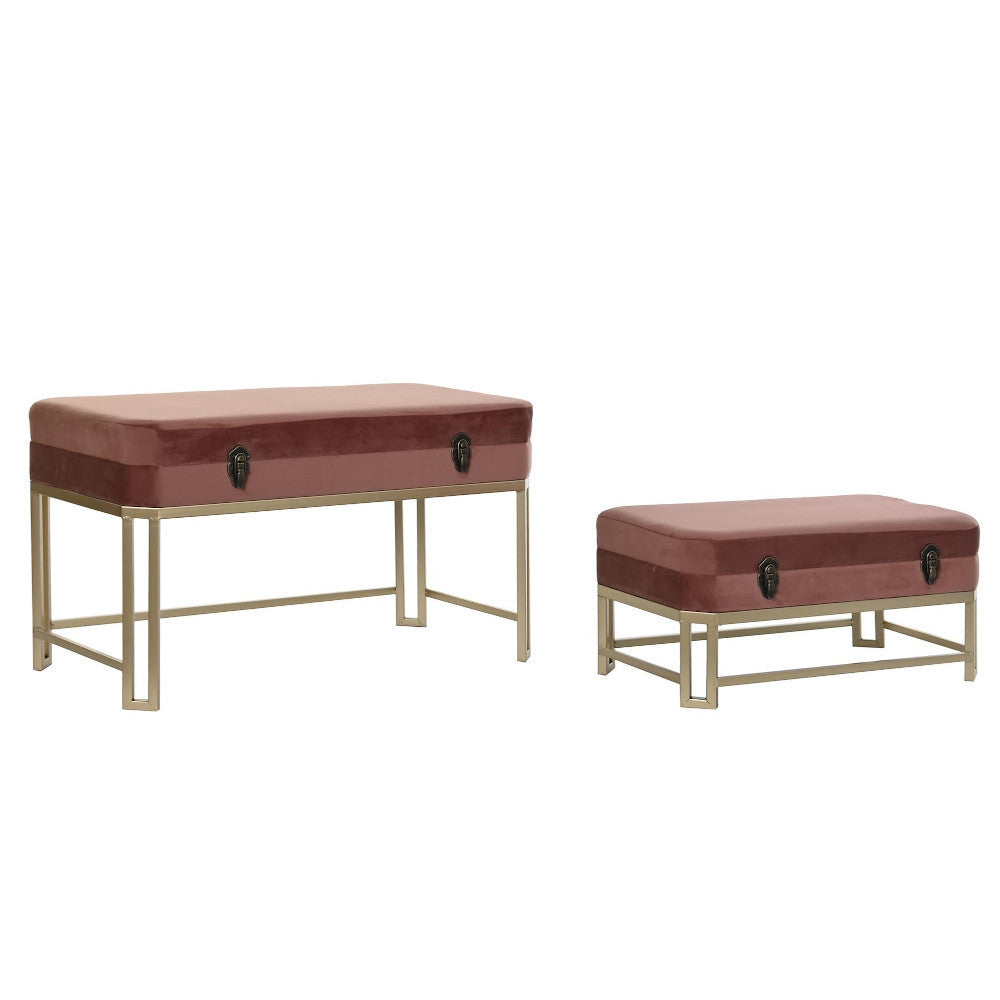 Set 2 panche contenitore rosa