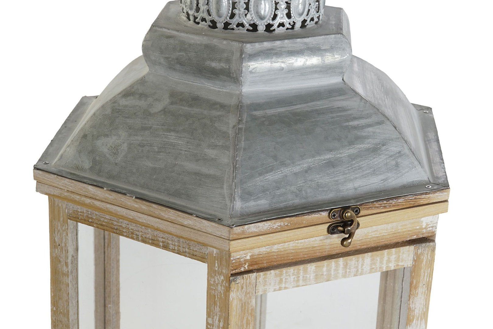 Set 3 lanterne legno decapato shabby