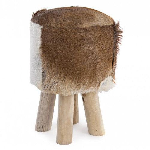 Sgabello pelle etnico