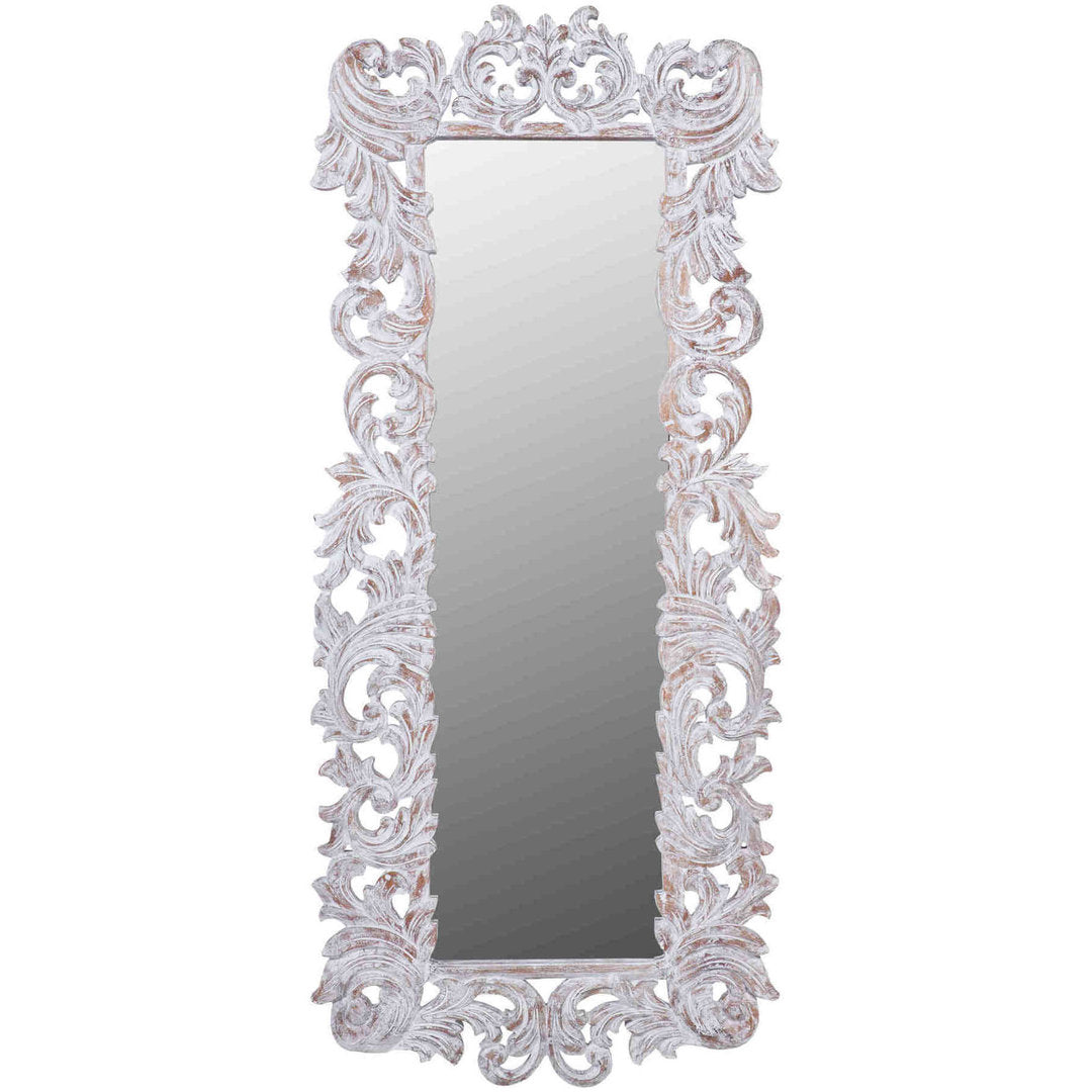 Specchio rettangolare bianco