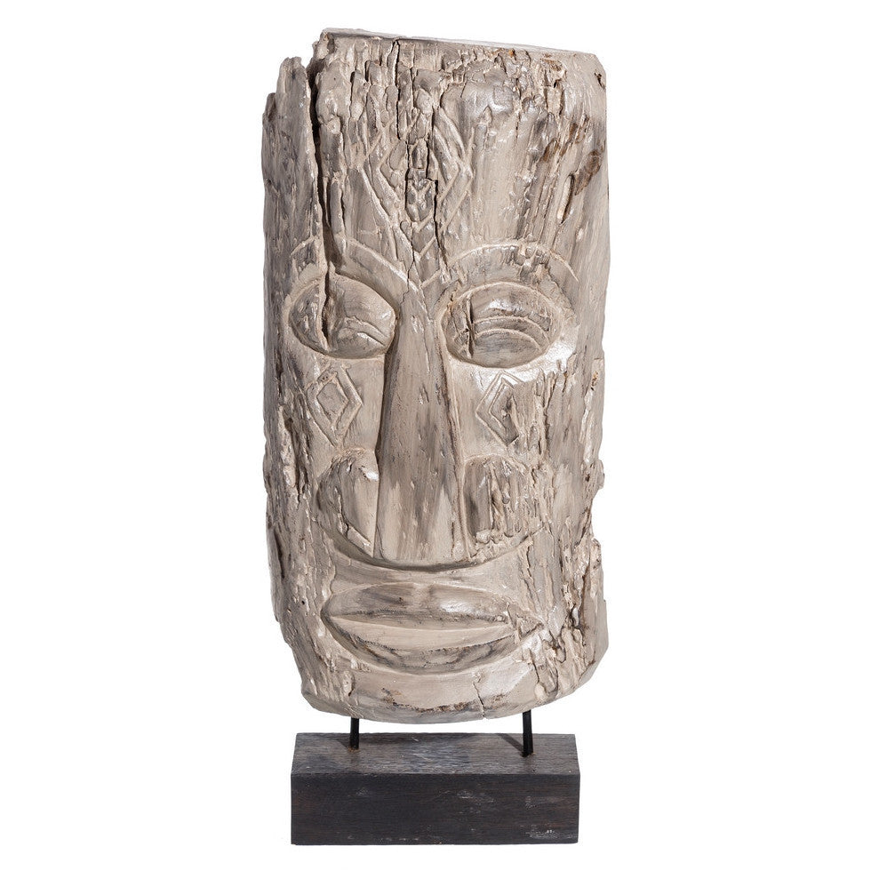 Statua maschera etnica anticata