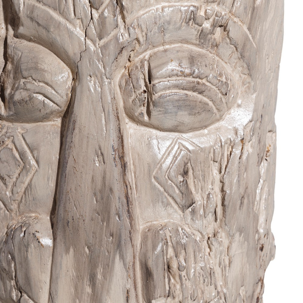 Statua maschera etnica anticata