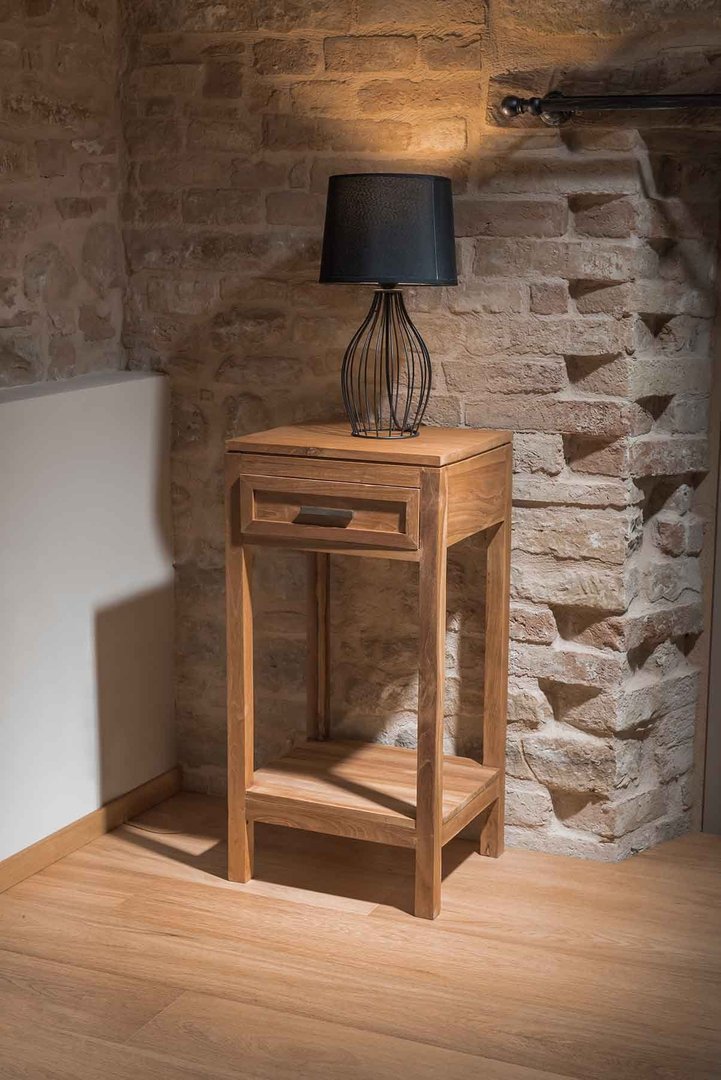 Tavolino legno teak country chic