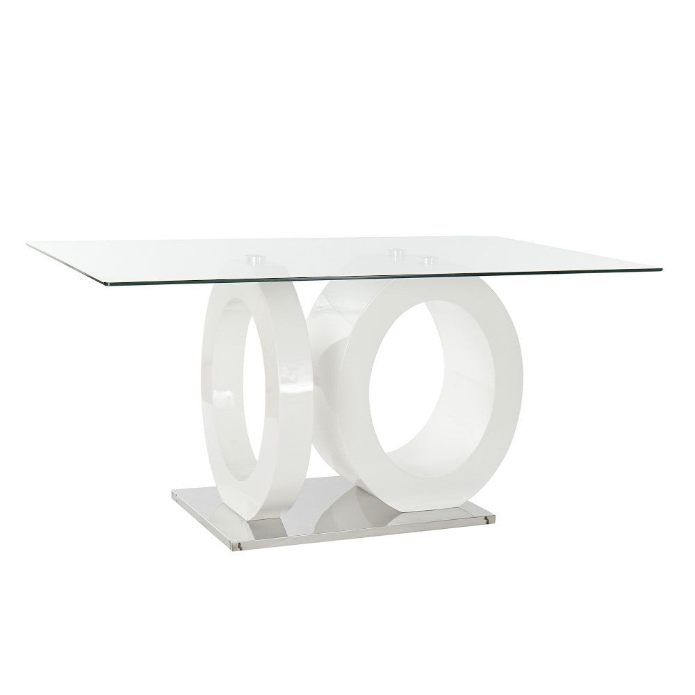 Tavolo base living bianca cristallo