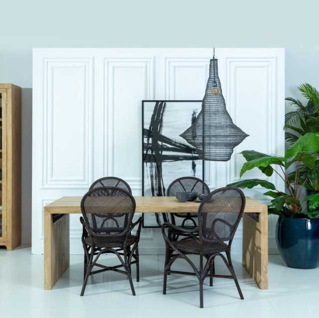 Tavolo pranzo etnico naturale