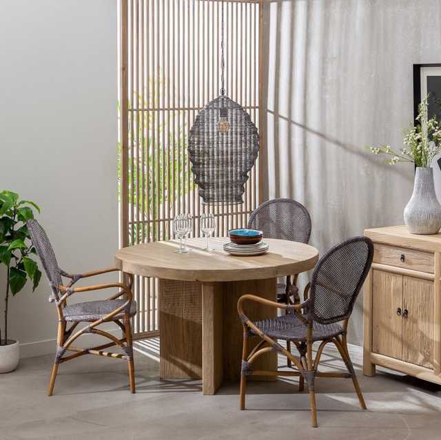 Tavolo rotondo da pranzo rustico