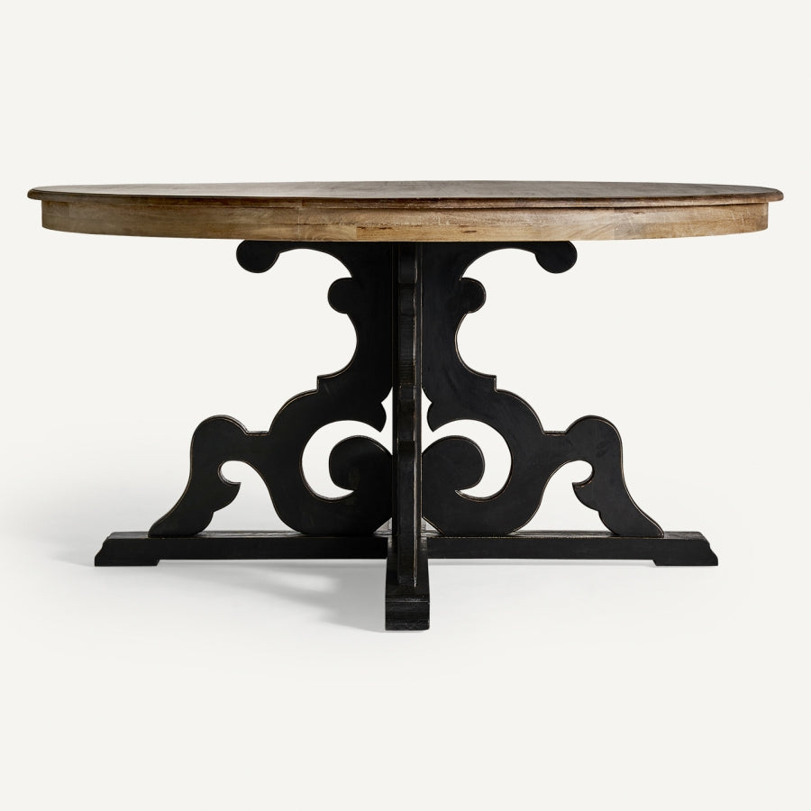 Tavolo tondo art decò provenzale cm 150