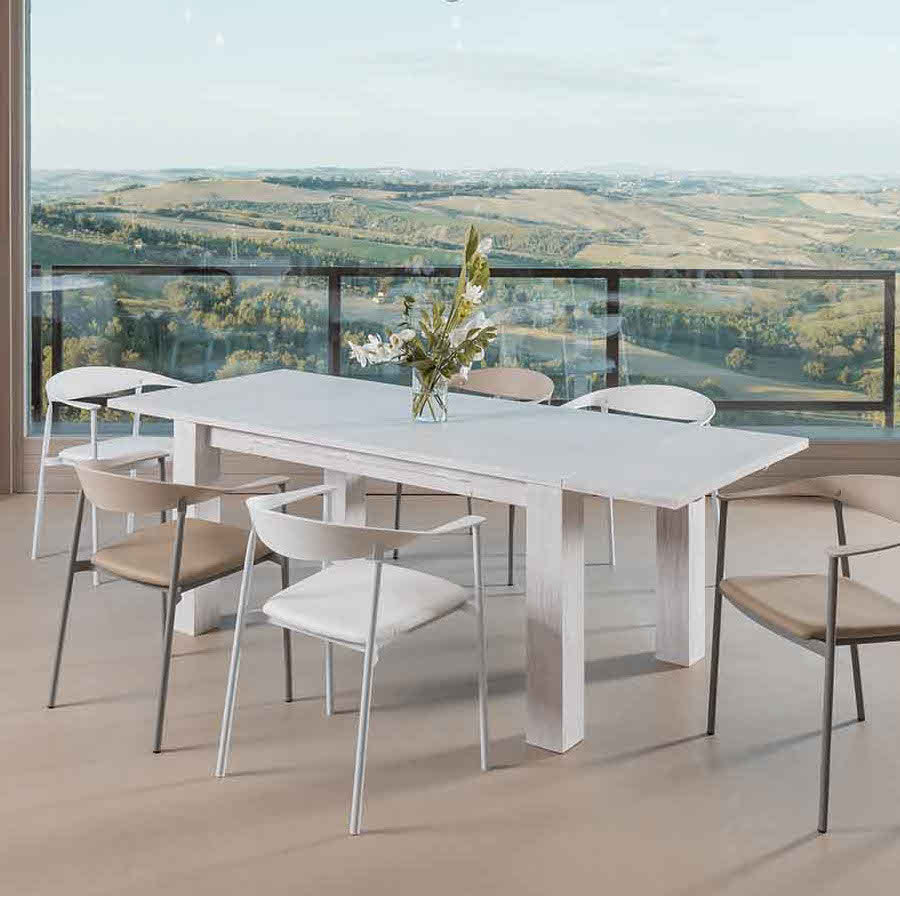 Tavolo teak allungabile sbiancato