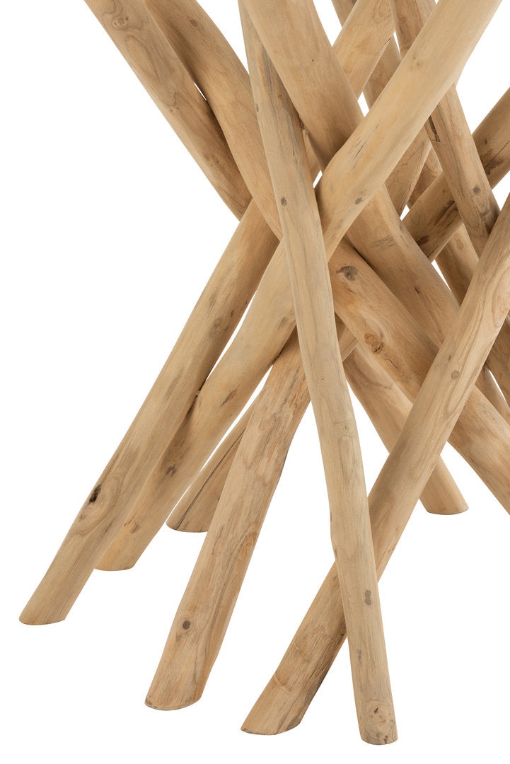 Tavolo rotondo radici di teak