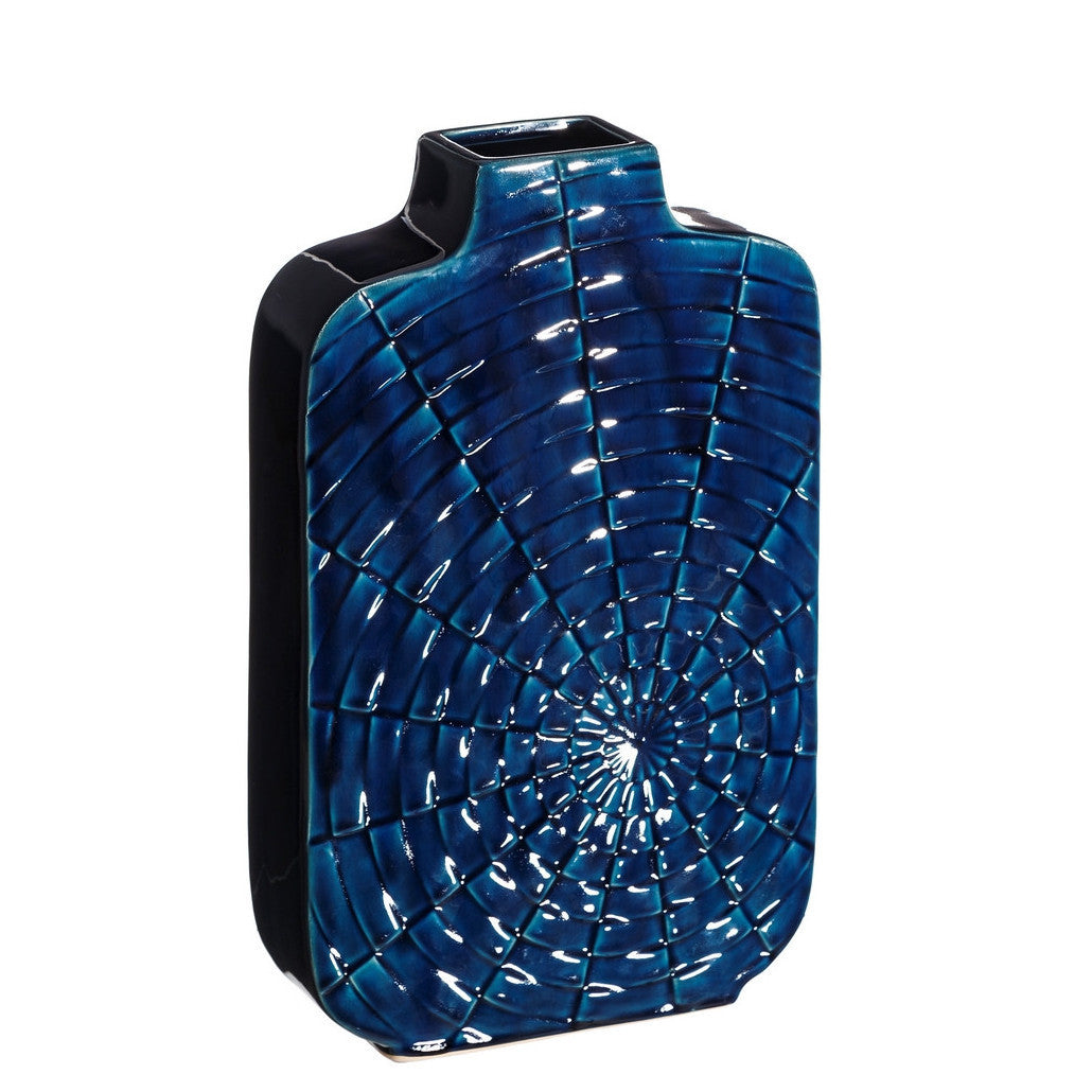 Vaso etnico decò blu