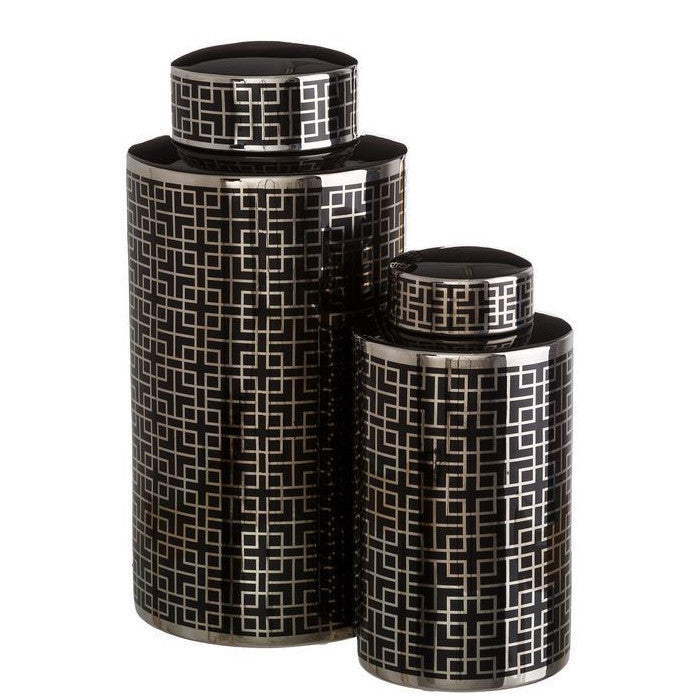 Vaso contenitore orientale argentato