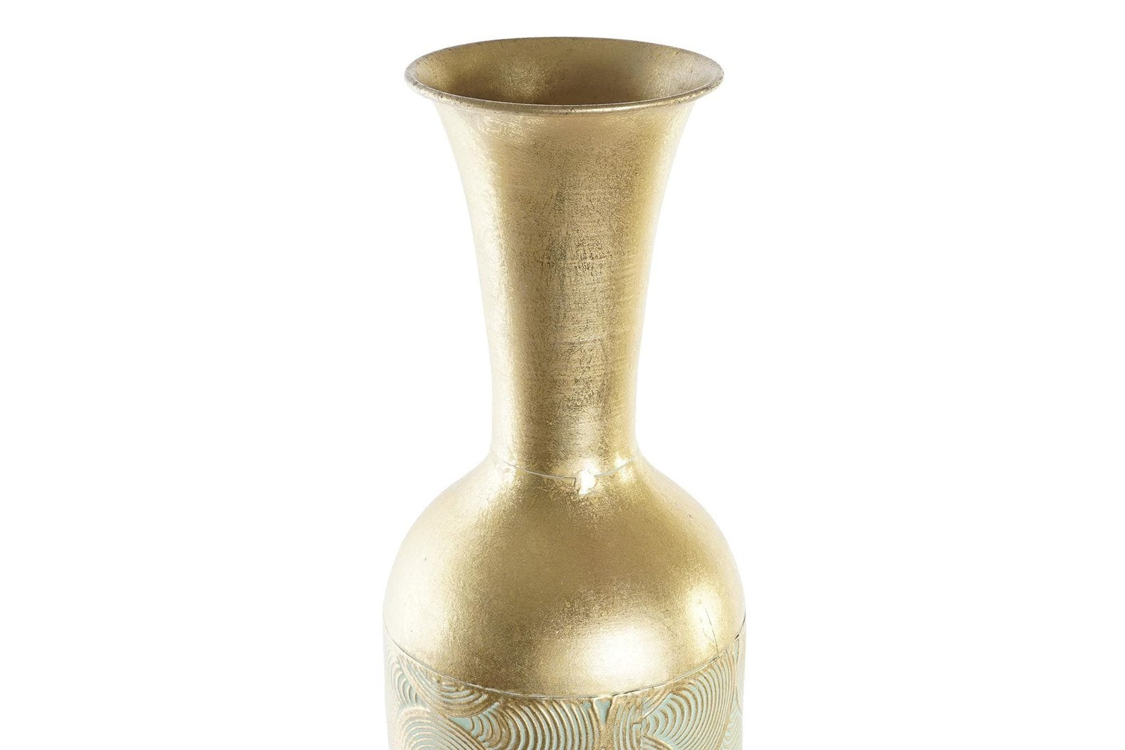 Vaso metallo oro e nero