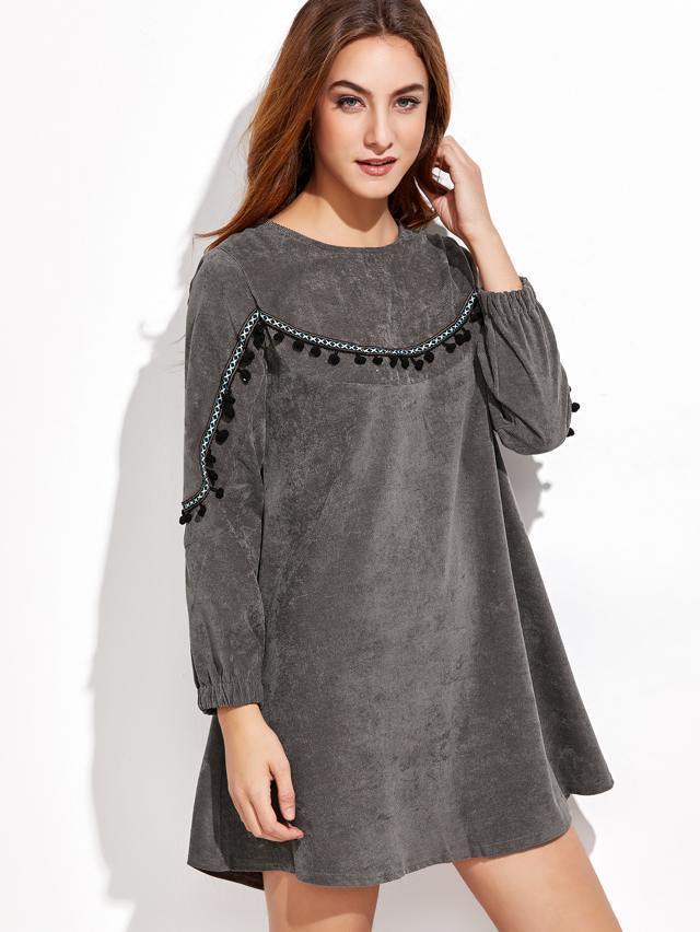 Vestito country in velluto