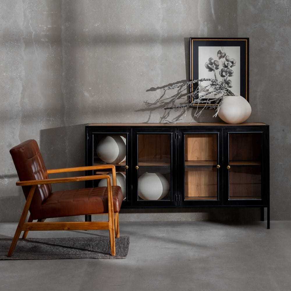 Credenza industrial vintage noir