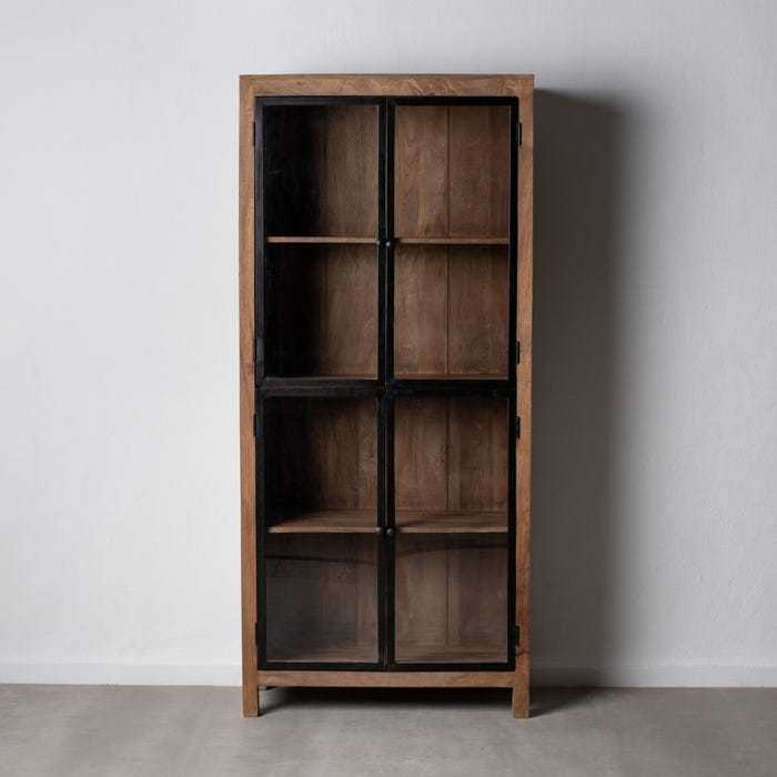 Vetrina industrial legno metallo