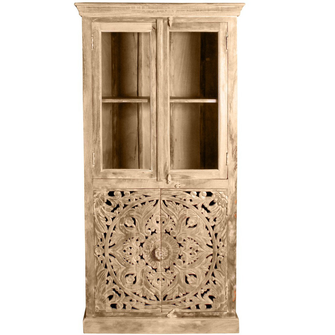 Vetrina orientale naturale intagliato