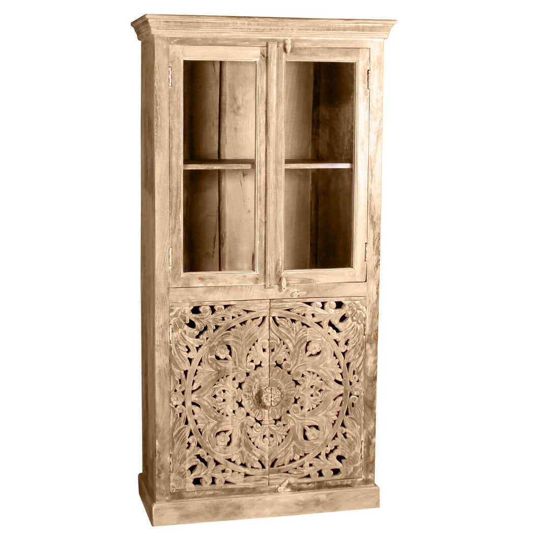Vetrina orientale naturale intagliato