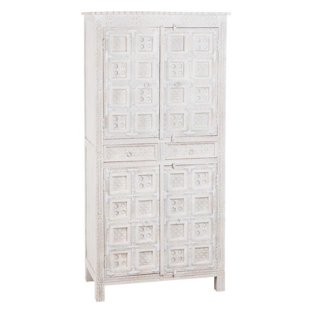 Armadio etnico legno bianco orientale