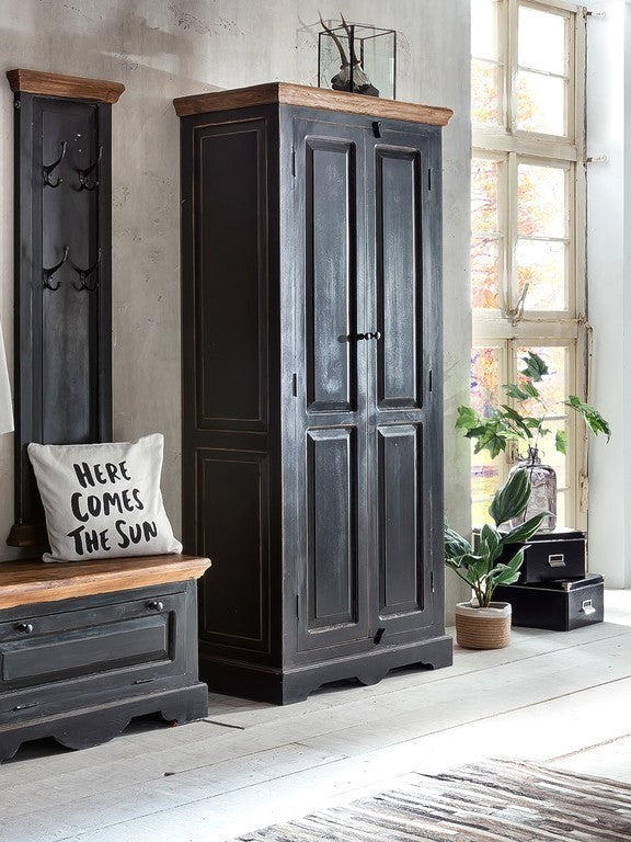 Armadio shabby noir legno di mango