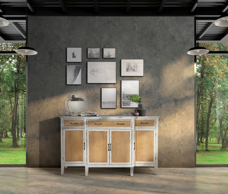 Credenza orientale cinese bianca