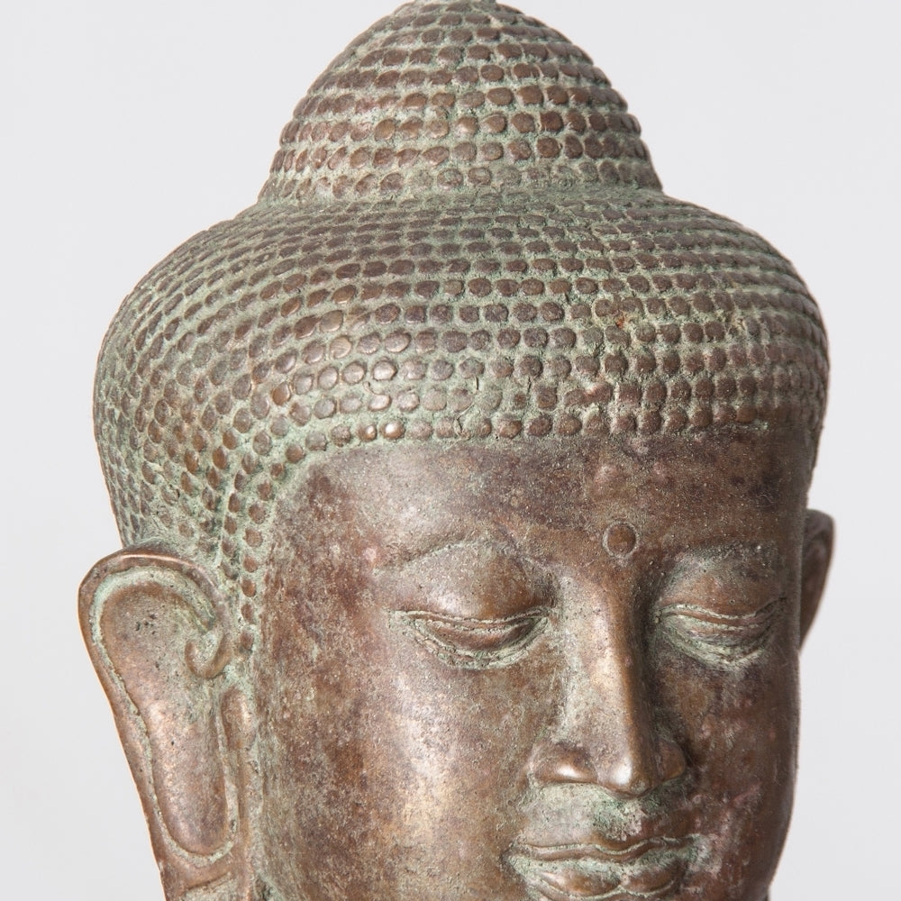 Buddha testa bronzo