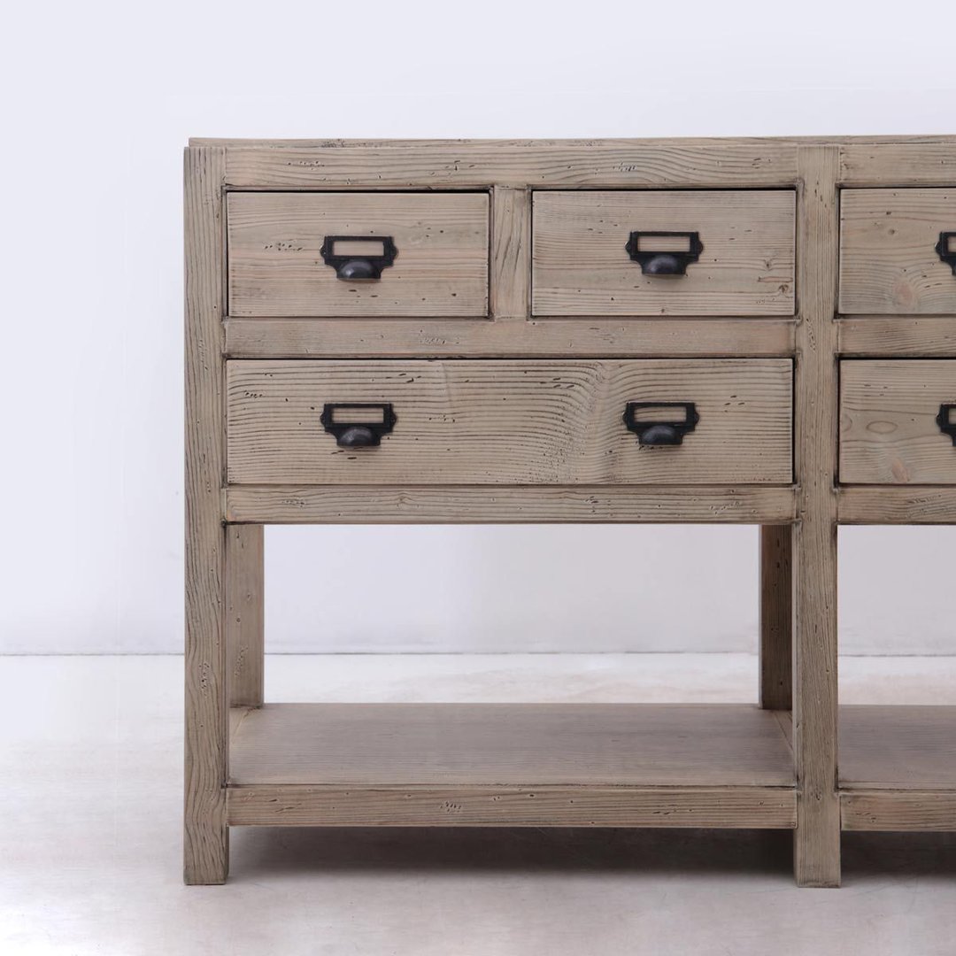 Consolle provenzale country legno naturale