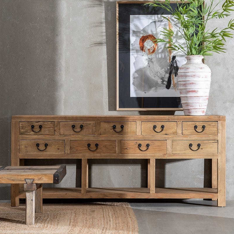 Consolle legno naturale etnica