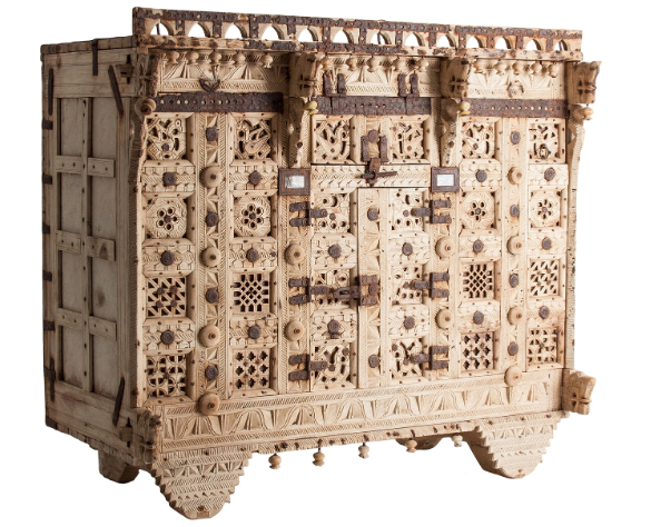 Buffet indiano intarsiato naturale