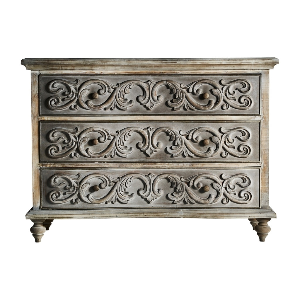Cassettiera comò provenzale grigia