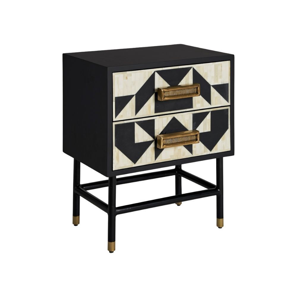 Comodino Art Déco tribale