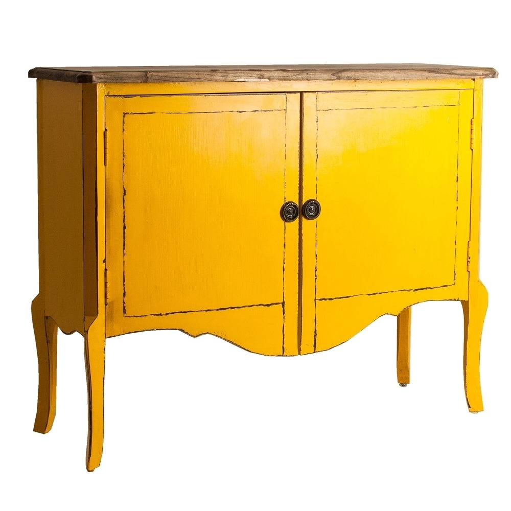 Consolle stile boho chic senape