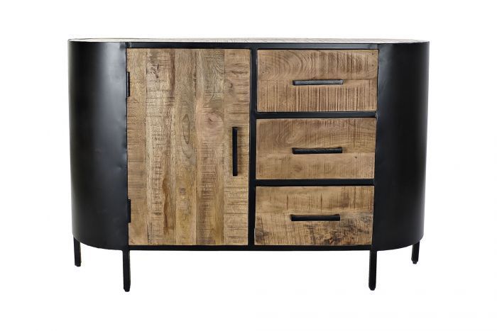 Credenza vintage legno metallo