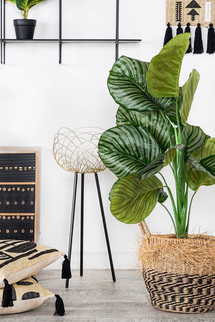 Ceste con frange fibra naturale Set 3 Pz