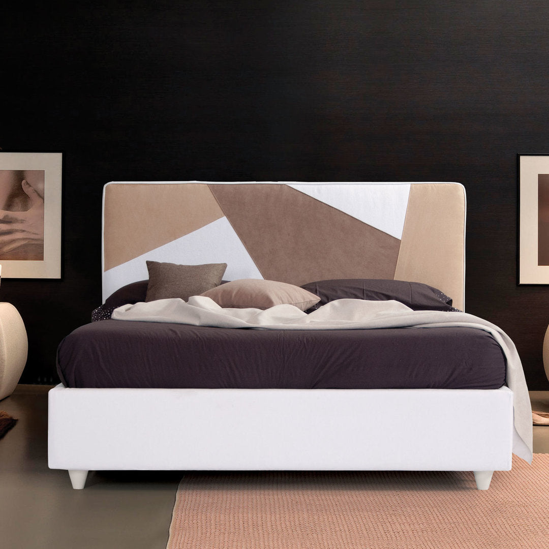 Letto matrimoniale design patchwork