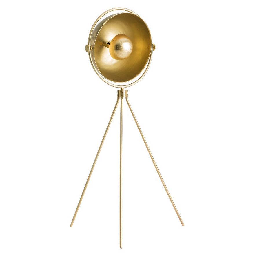 Piantana su treppiede color oro