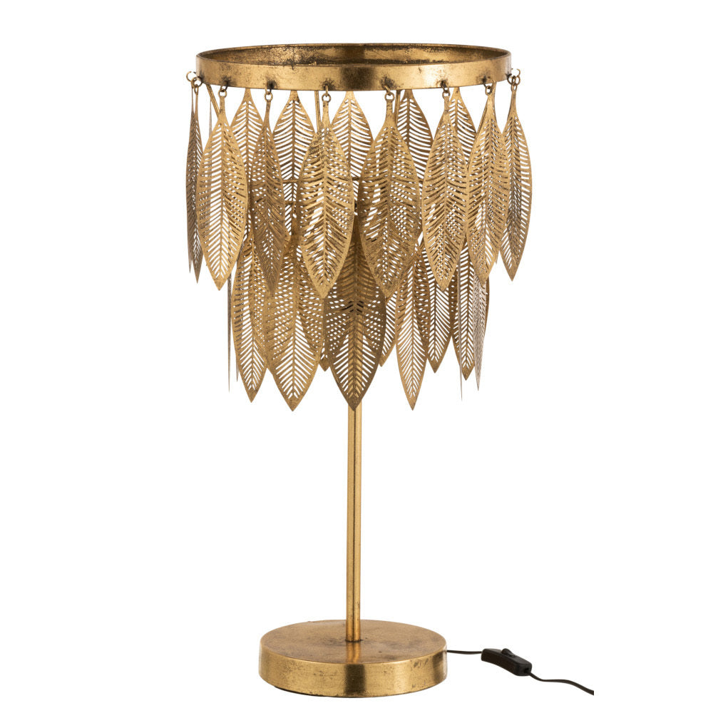 Lampada da tavolo foglie decò chic