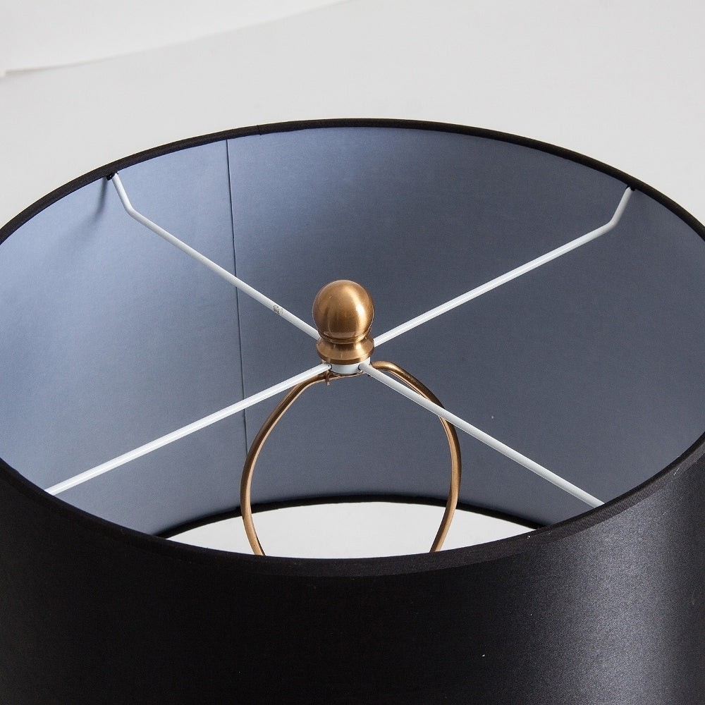 Lampada vintage nero oro tavola