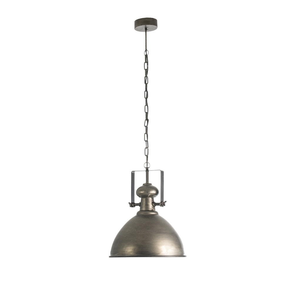 Lampadario industrial grigio