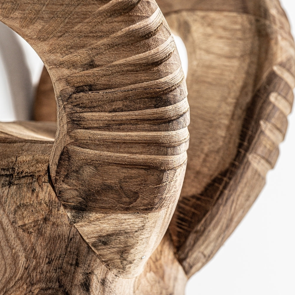 Murale busto capra legno